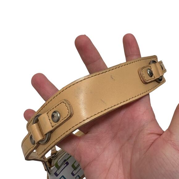 VTG Y2K 00's Guess White Multi Color Monogram Murakami Style Baguette Bag Purse - Picture 4 of 6